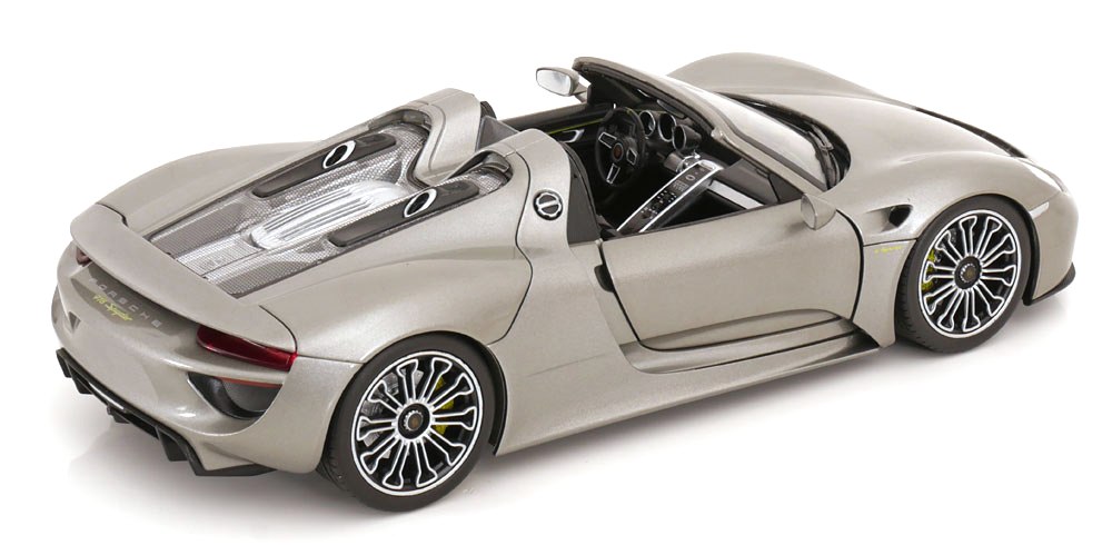 Porsche 918 Spyder Convertible 2012 grey 1:18 Welly