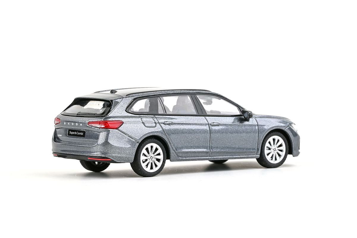 Škoda Superb IV Combi 2023 Šedá Graphite Metalíza 1:43 Abrex