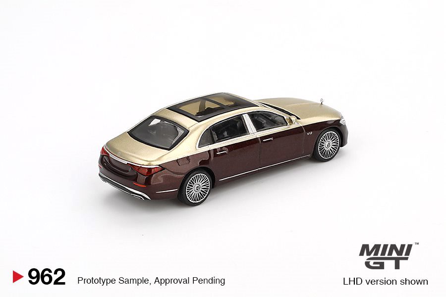 Mercedes-Maybach S680 2024 dark red metallic 1:64 Mini GT