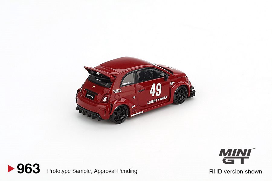 Fiat Abarth 595 LB-Works x ABAS Works red 1:64 Mini GT