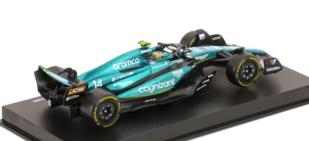 Aston Martin ARAMCO Cognizant F1 Team AMR23 #14 F.Alonso 2023 with Helmet 1:43 Bburago