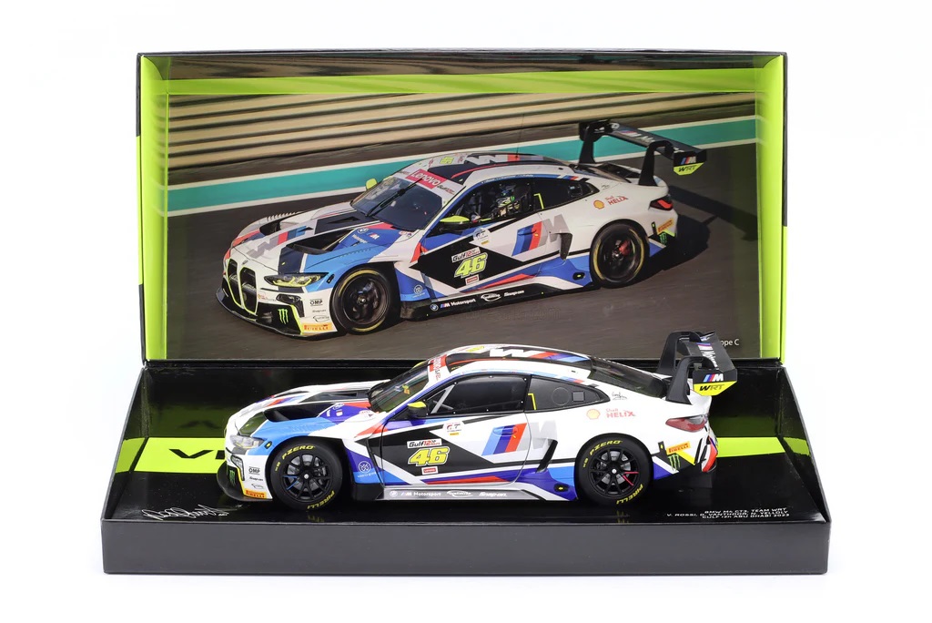 BMW M4 GT3 Team WRT #46 Rossi/Yelloly/Vanthoor Gulf 12H Abu Dhabi 2023 1:18 Minichamps