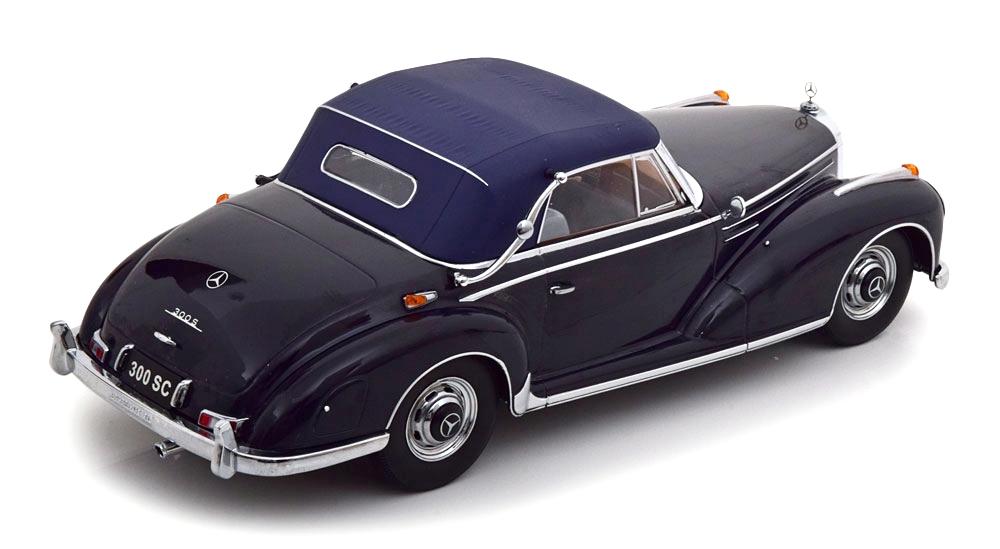 Mercedes-Benz 300S SC Cabriolet W188 Soft-Top Closed 1967 2 tones blue 1:18 KK Scale