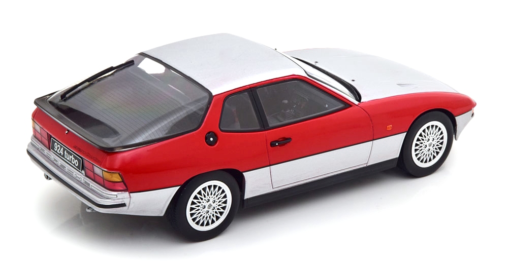 Porsche 924 Turbo Coupe 1986 silver/red 1:18 KK Scale