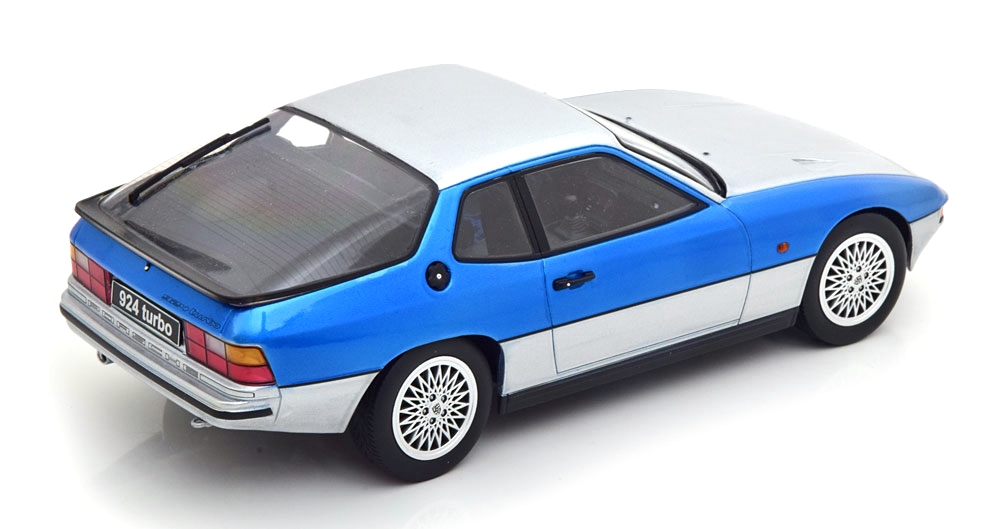 Porsche 924 Turbo Coupe 1986 silver/blue 1:18 KK Scale