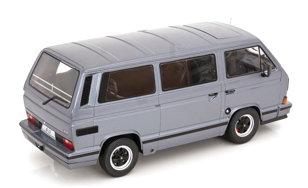 Volkswagen Porsche B32 T3 Carrera Minibus 1984 grey metallic 1:18 KK Scale