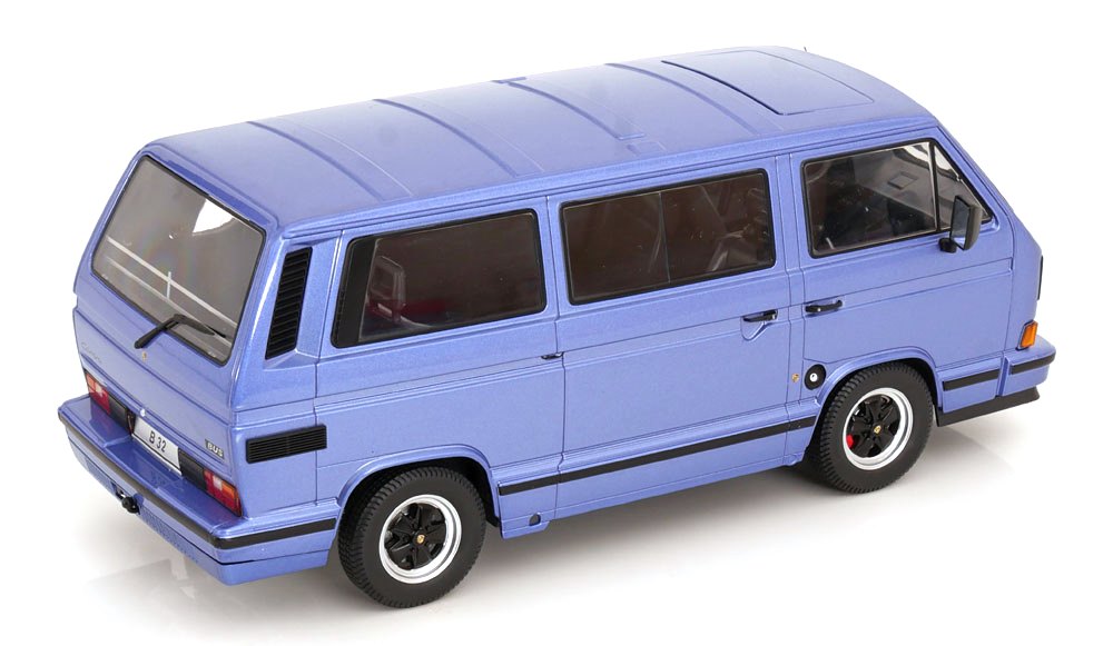 Volkswagen Porsche B32 T3 Carrera Minibus 1984 light blue 1:18 KK Scale