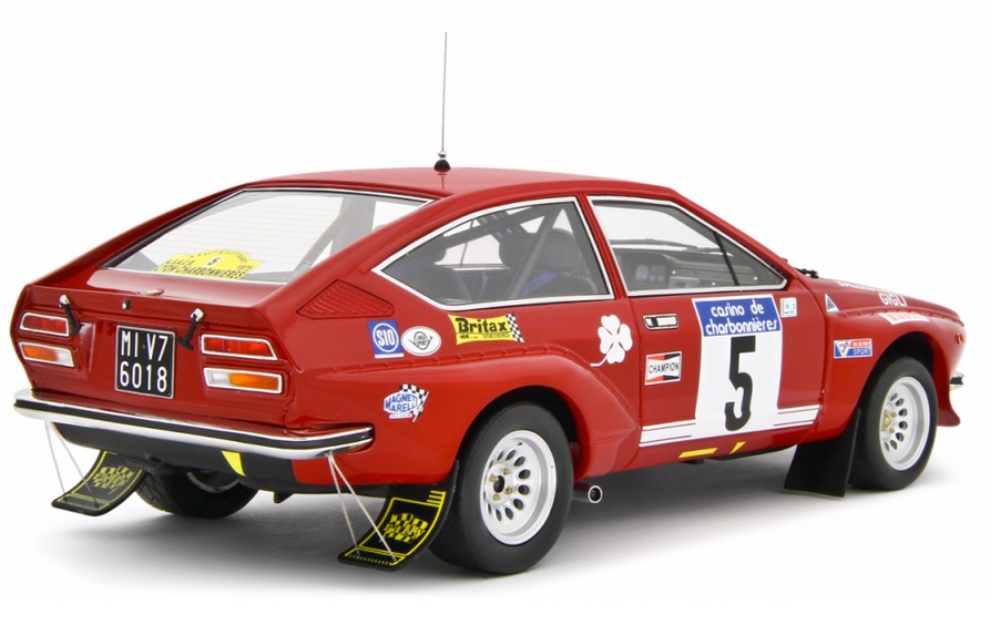 Alfa Romeo Alfetta Gr.2 #5 Autodelta Rally Lyon Charbonnieres 1975 Ballestrieri - Gigli 1:18 Laudoracing Model
