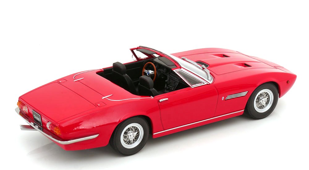 Maserati Ghibli Spyder 1970 red with Spoke Rims 1:18 KK Scale