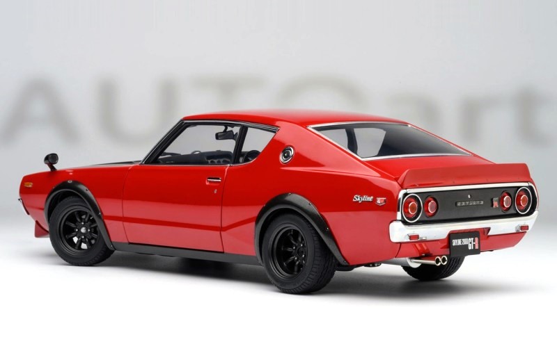 Nissan Skyline 2000 GT-R Tuned Version Coupe 1973 red/black 1:18 AUTOart
