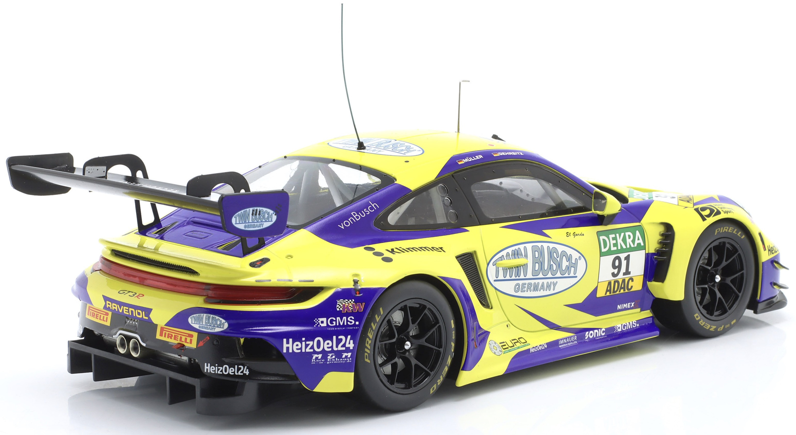 Porsche 911 992 GT3 R Team JOOS by RACEmotion #91 Gehrsitz/Mulller ADAC GT Masters 2023 1:18 Ixo Models