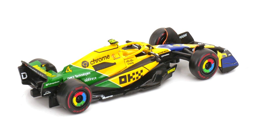 McLaren MCL 38 #4 L.Norris 4th Monaco GP Senna 30th Anniversary Livery 2024 1:43 Bburago