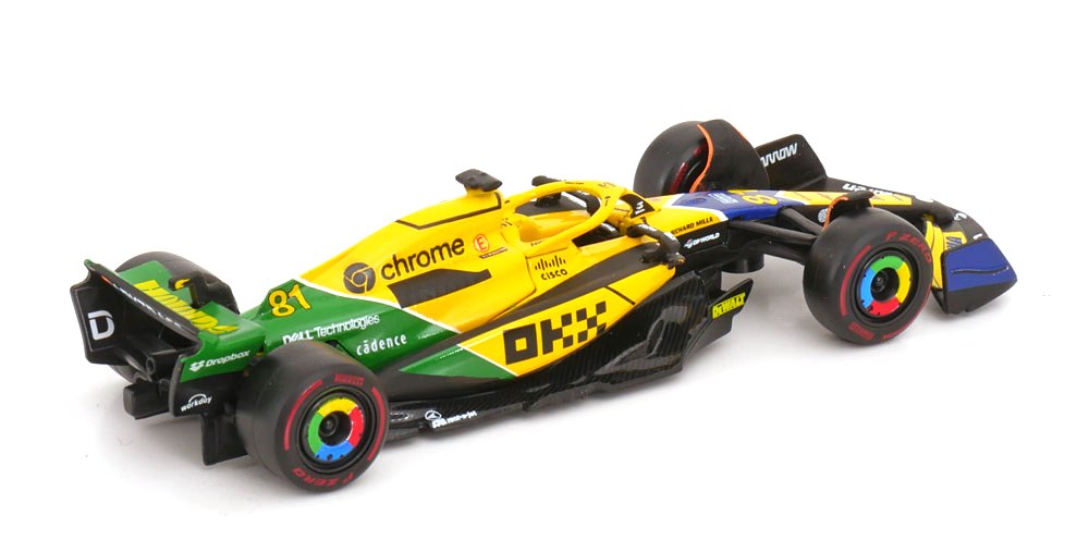 McLaren MCL 38 #81 O.Piastri 2nd Monaco GP Senna 30th Anniversary Livery 2024 1:43 Bburago