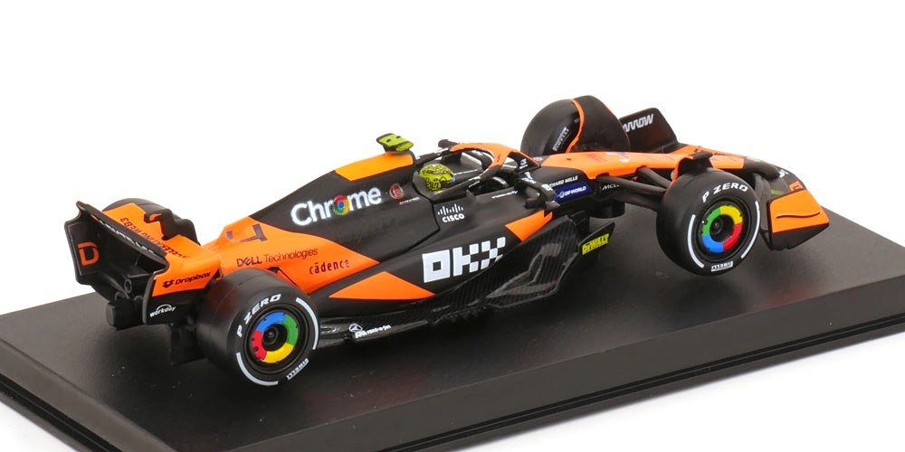 McLaren MCL 38 #4 L.Norris 2024 with Helmet 1:43 Bburago