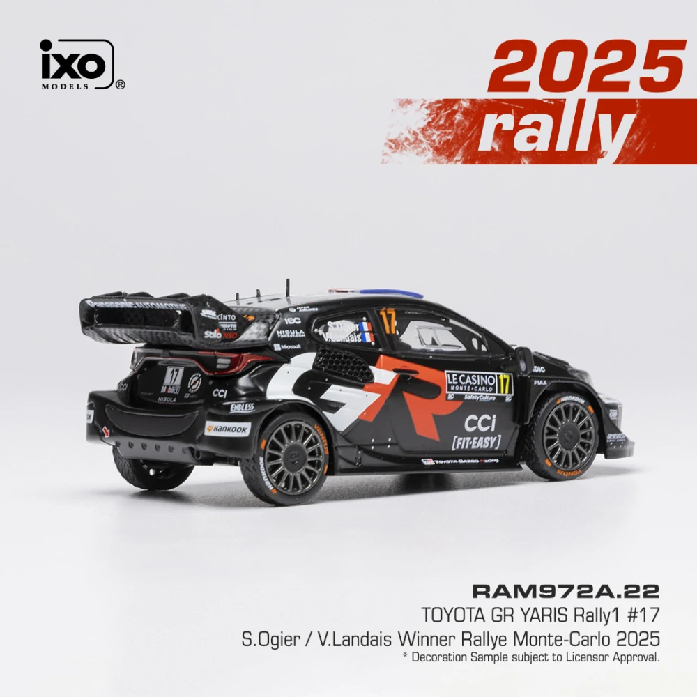 Toyota GR Yaris Rally1 #17 Ogier/Landais Rally Monte-Carlo 2025 1:43 Ixo Models
