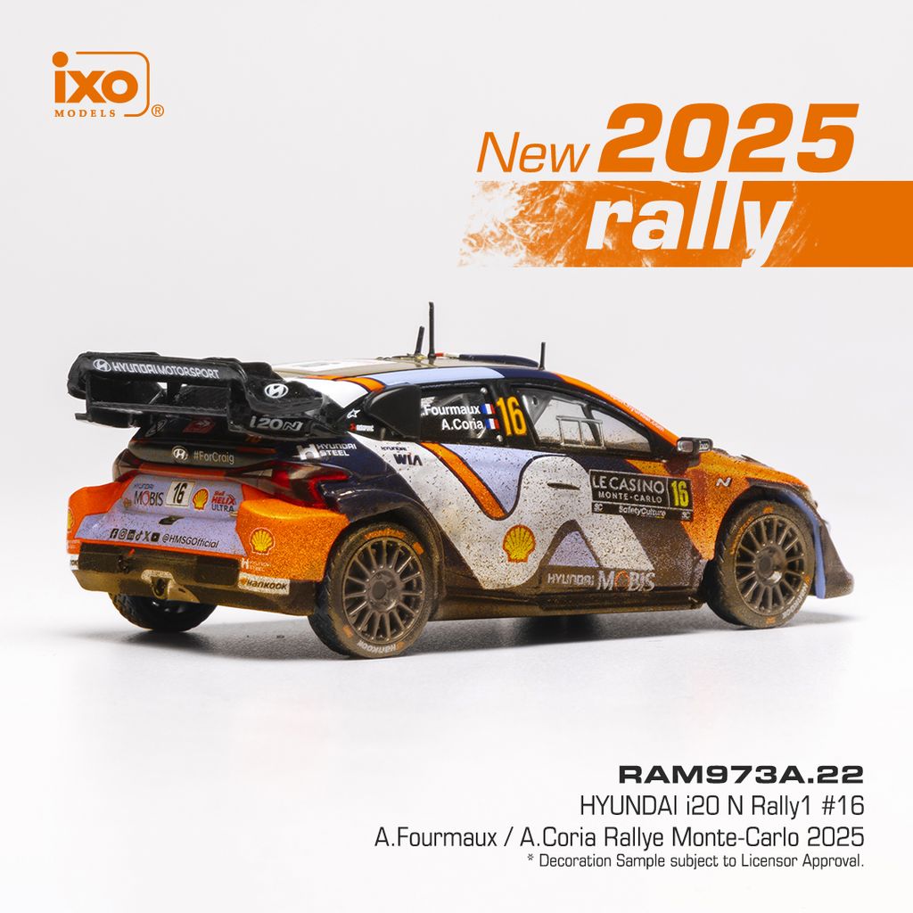 Hyundai i20 N Rally1 #16 Fourmaux/Coria Rally Monte-Carlo 2025 1:43 Ixo Models