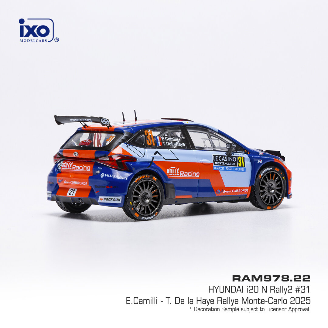 Hyundai i20 N Rally2 #31 Camilli/De la Haye Rally Monte-Carlo 2025 1:43 Ixo Models