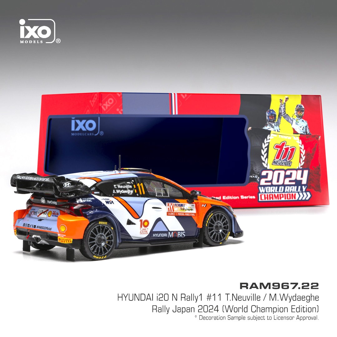 Hyundai i20 N Rally1 #11 Neuville/Wydaeghe Rally WM Rally Japan 2024 1:43 Ixo Models