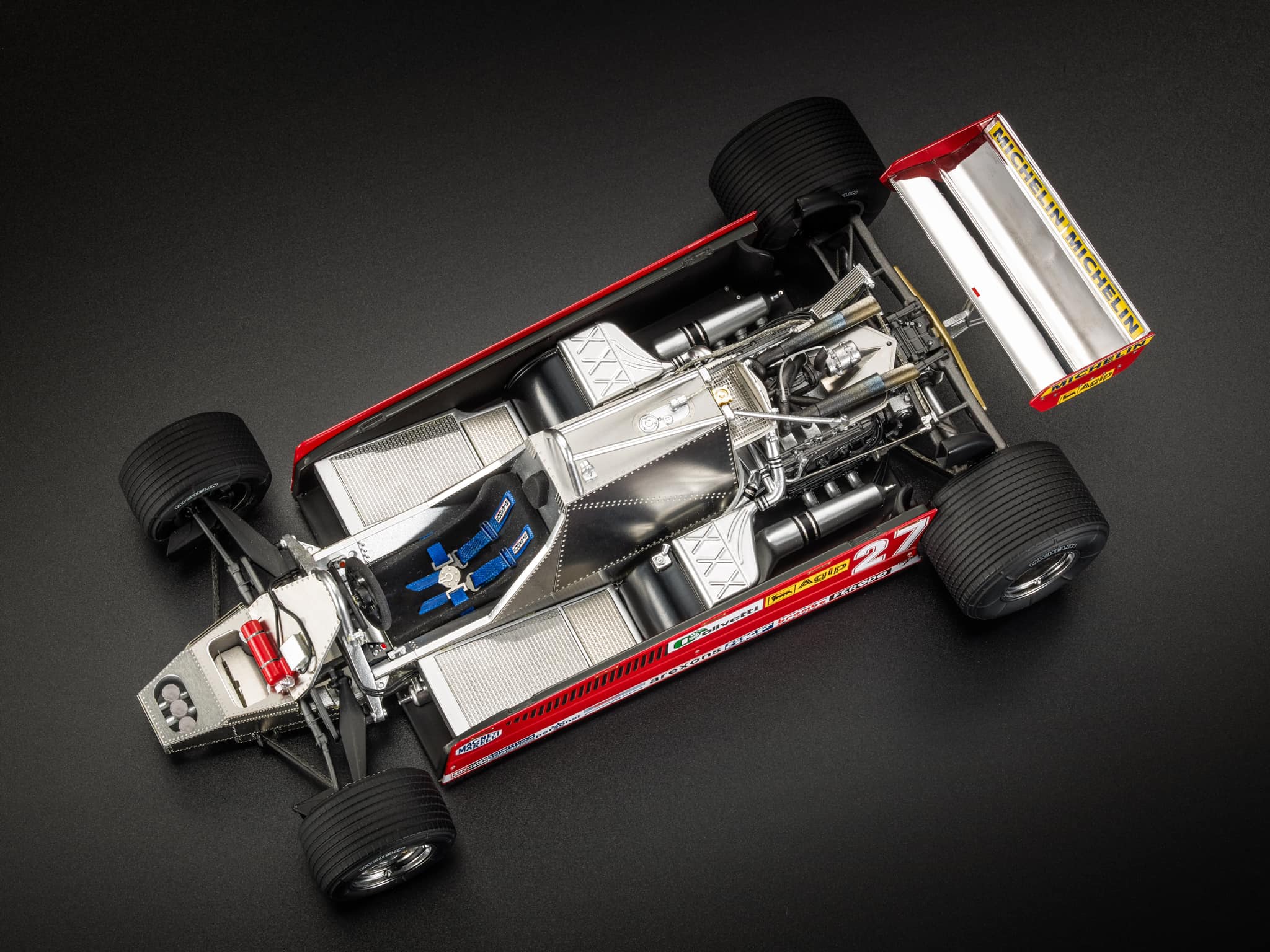 Ferrari F1 126CK #27 G.Villeneuve 3rd Canada GP 1981 with Openings (Engine Detail) 1:18 GP Replicas
