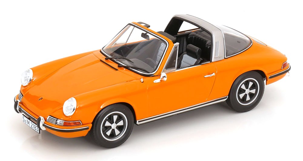 Porsche 911 T 2.2 Targa 1970 signal orange 1:18 Norev