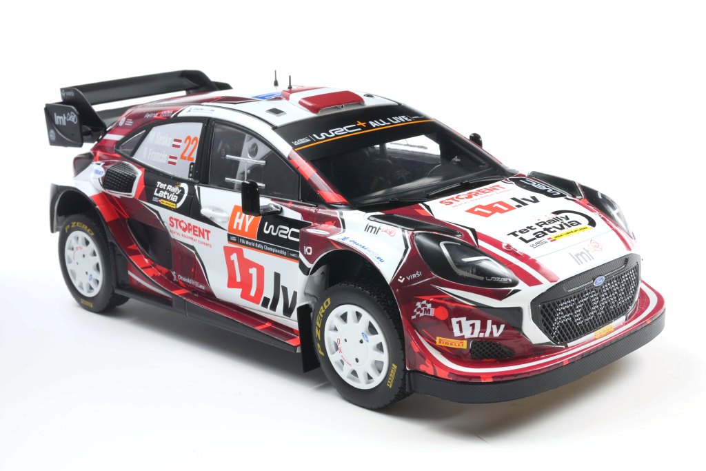 Ford Puma Rally1 Hybrid #22 Sesks/Francis TET Rally Latvia 2024 1:18 Solido