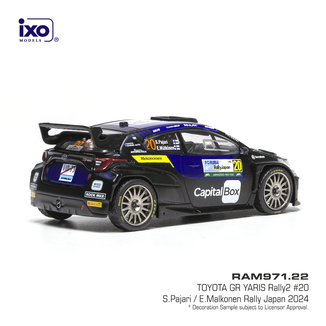 Toyota GR Yaris Rally2 #20 Pajari/Malkonen Rally WM Rally Japan 2024 1:43 Ixo Models