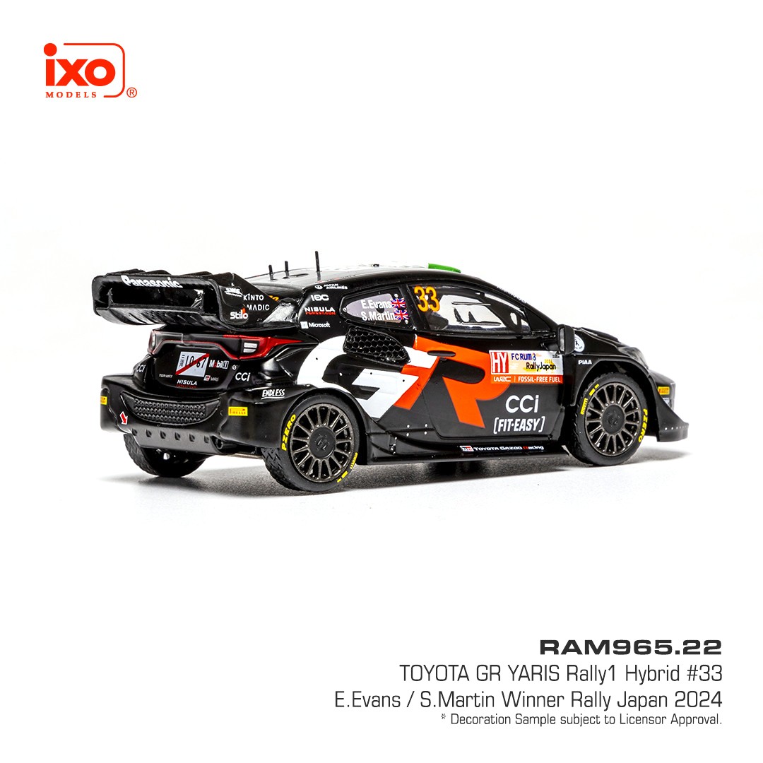Toyota GR Yaris Rally1 Hybrid #33 Rally WM Rally Japan 2024 1:43 Ixo Models