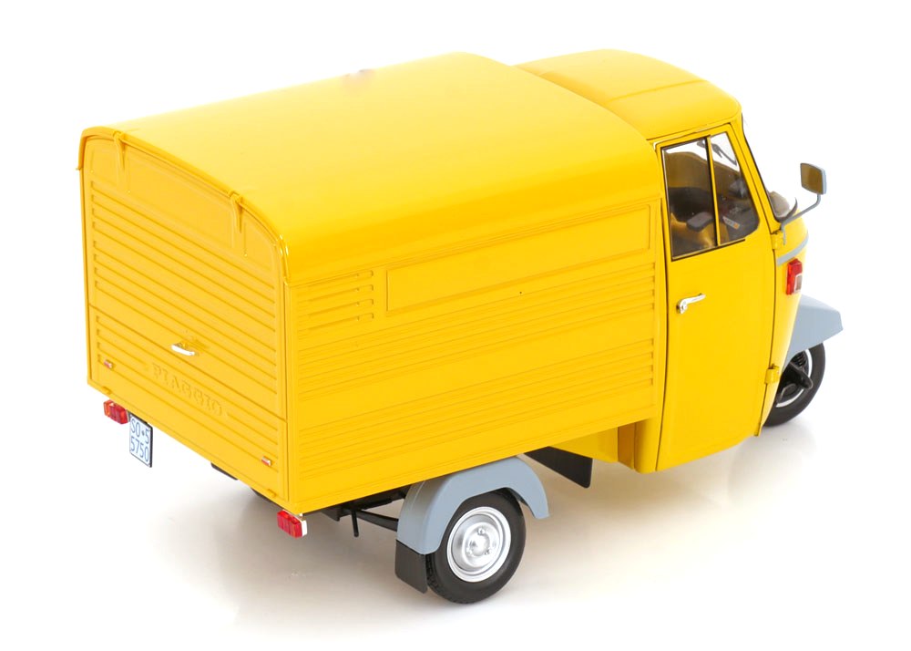 Piaggio APE P501 Van Closed 1979 with Showcase yellow 1:18 Mitica
