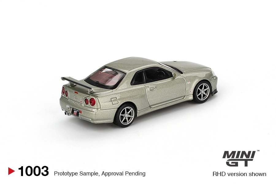 Nissan Skyline GT-R (R34) V-Spec II Nür Millenium Jade 1:64 Mini GT