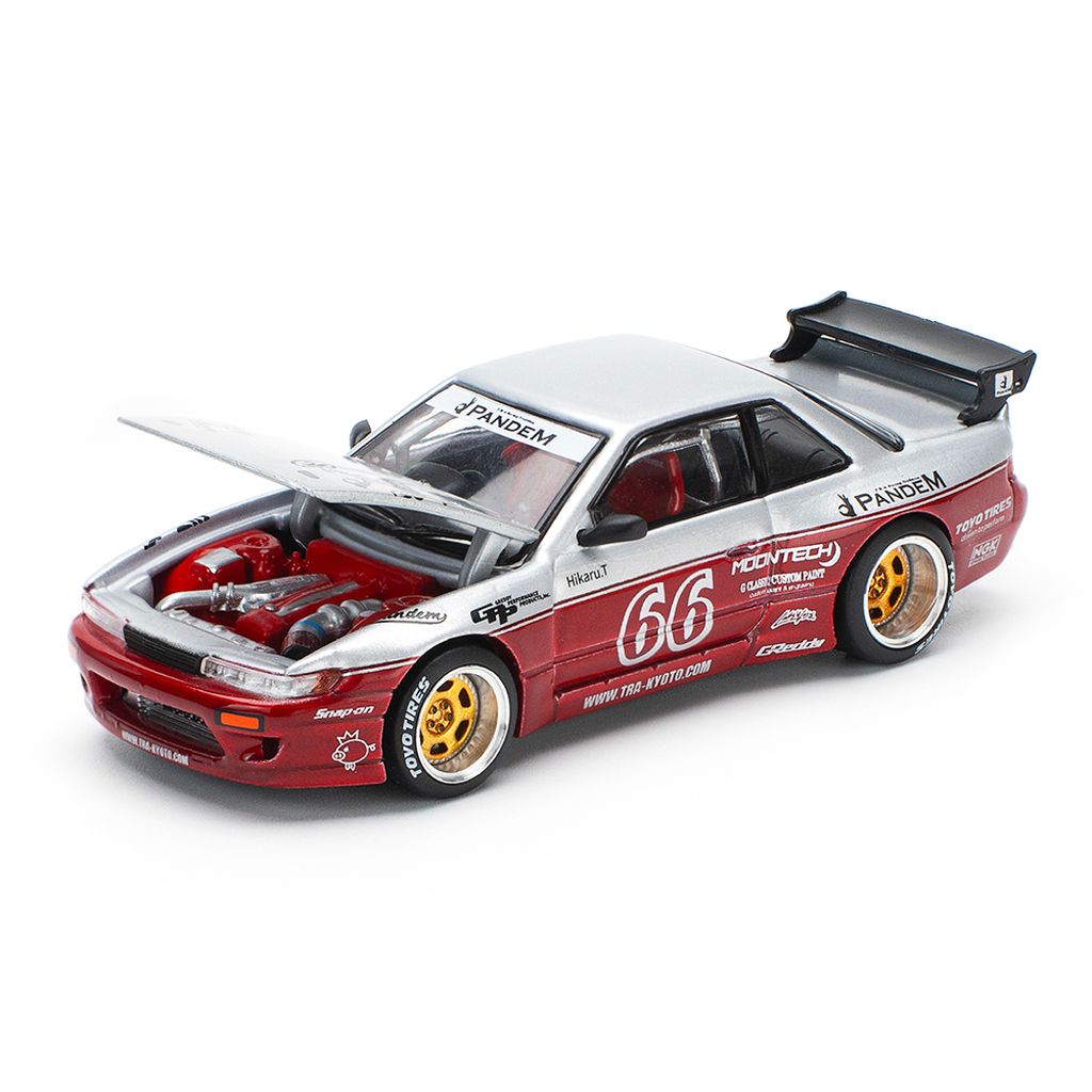 Pandem Nissan Silvia S13 Moontech red 1:64 Pop Race