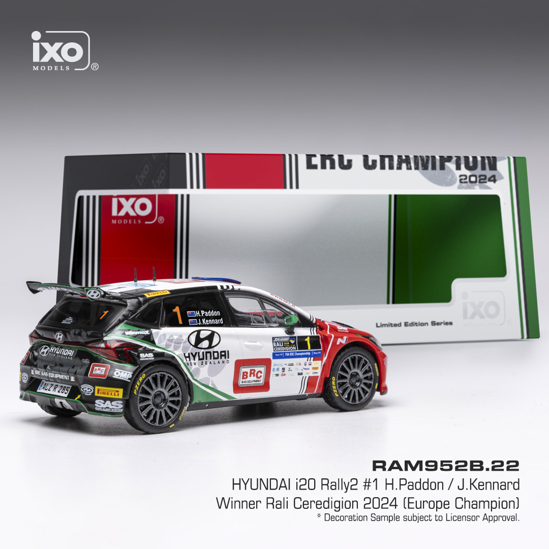 Hyundai i20 N Rally 2 #1 Paddon/Kennard Rali Ceredigion 2024 1:43 Ixo Models