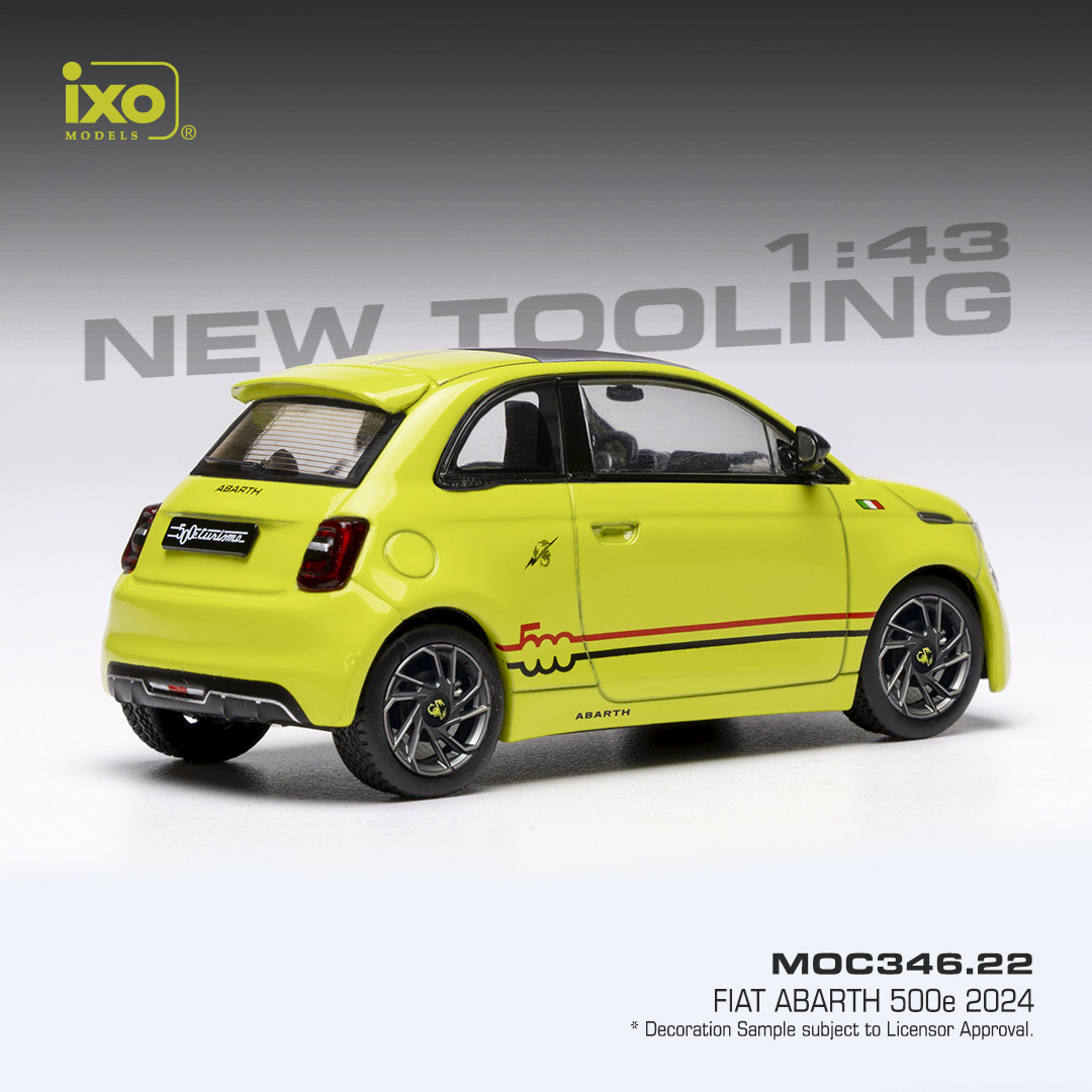 Fiat 500e Abarth 2024 yellow 1:43 Ixo Models