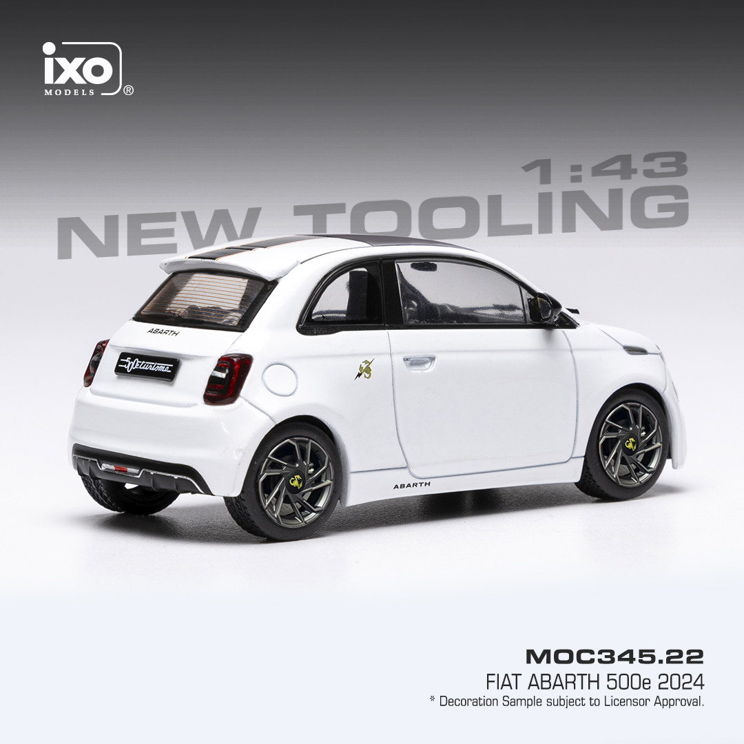 Fiat 500e Abarth 2024 white 1:43 Ixo Models