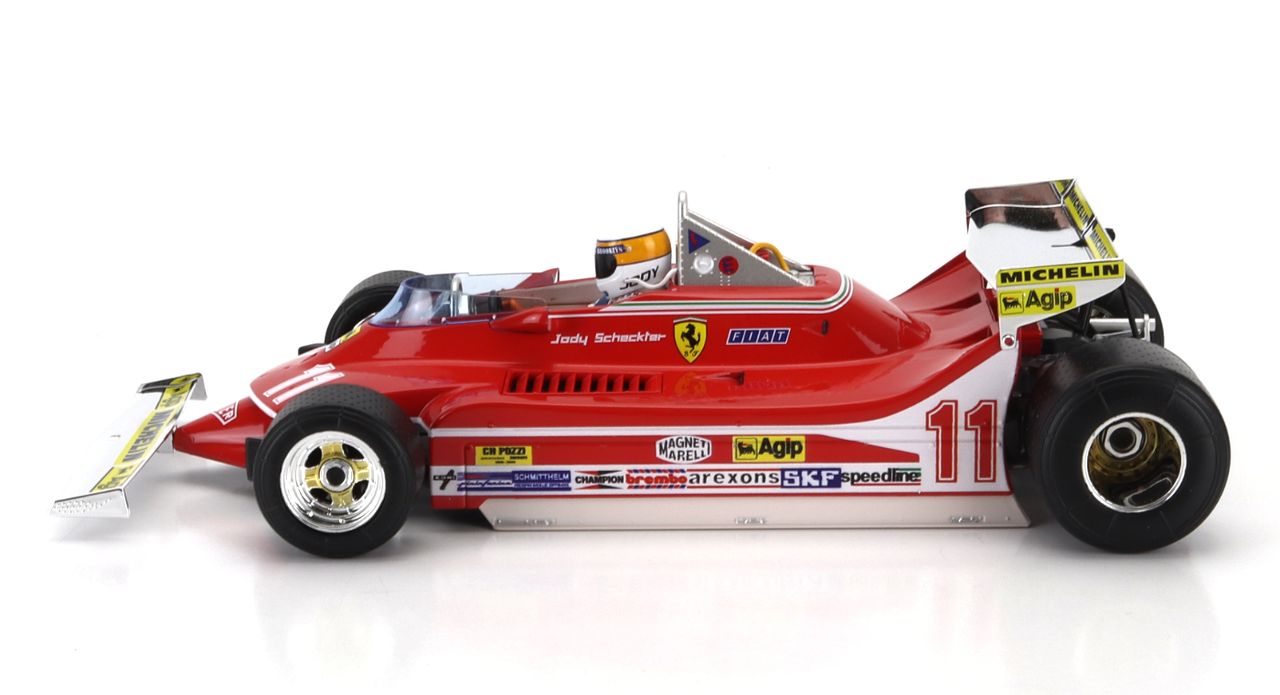 Ferrari F1 312T4 Short Tail #11 J.Scheckter Winner Monaco GP 1979 World Champion + Pilot 1:18 Bburago