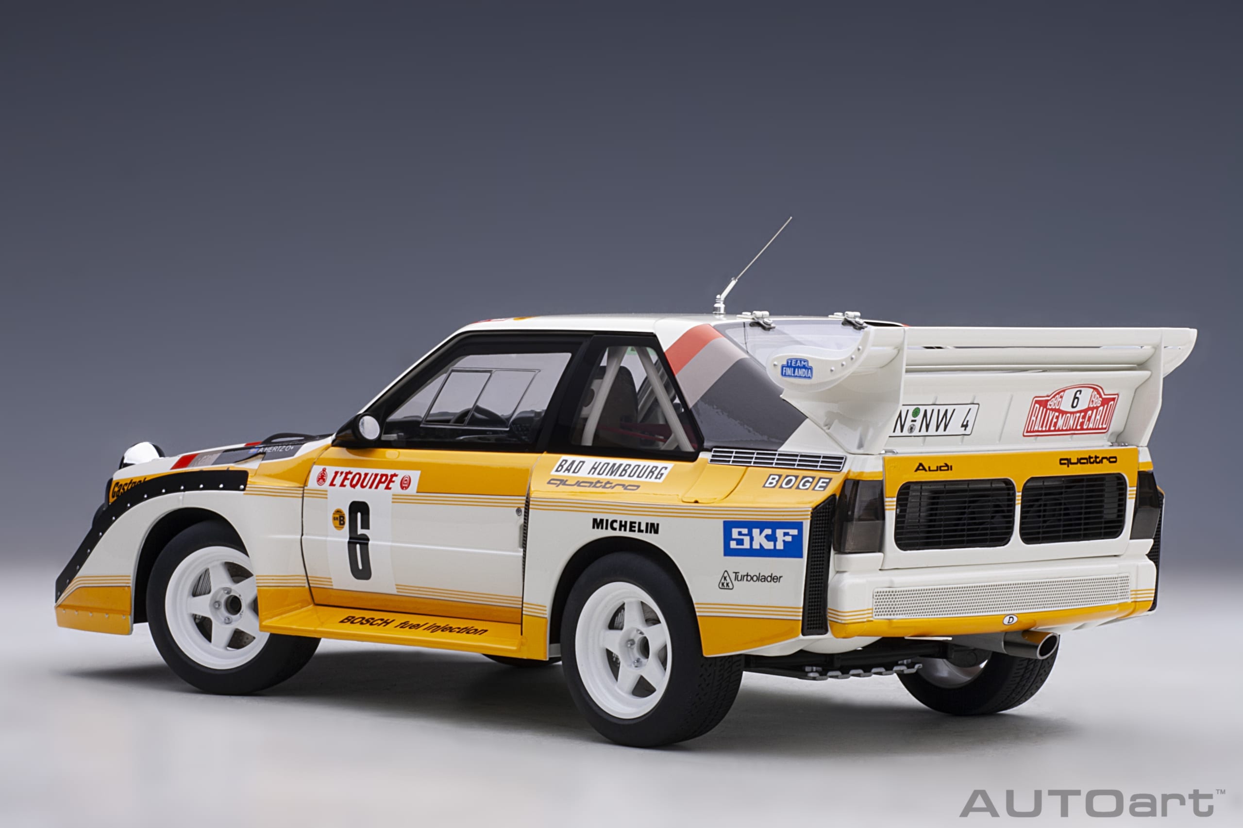 Audi Sport Quattro S1 #6 Rally Monte Carlo 1986 Mikkola/Hertz 1:18 AUTOart