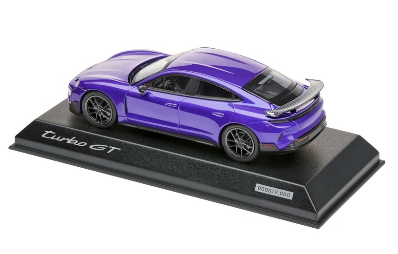 Porsche Taycan Turbo GT J1.2 with Weissach Package purple sky metallic 1:43 Porsche Dealer Edition