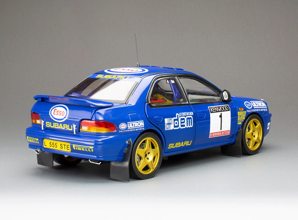 Subaru Impreza 555 #1 Colin McRae Winner Memorial Bettega 1993 blue 1:18 Sun Star
