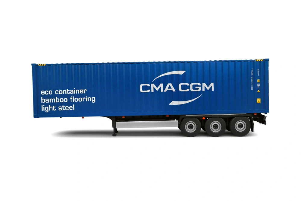 Container Trailer 2024 blue 1:24 Solido