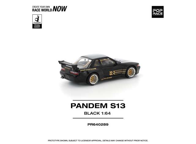 Nissan Pandem S13 black 1:64 Pop Race