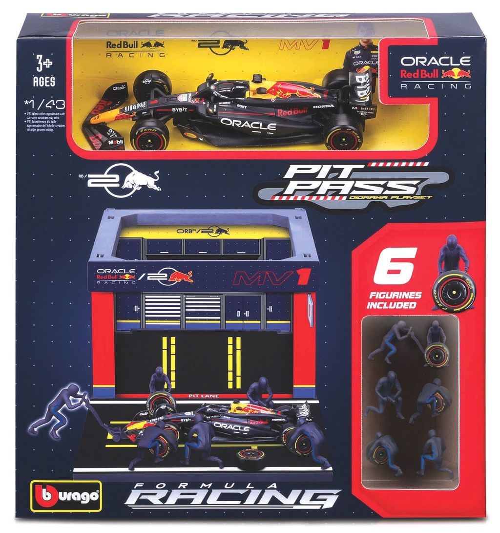 Pit Pass Set - Red Bull RB20 #1 M.Verstappen 2023 1:43 Bburago