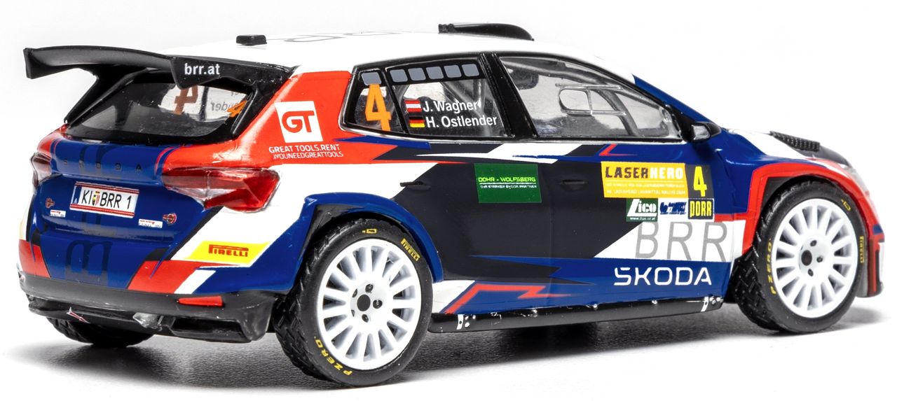 Škoda Fabia Rally2 #4 Wagner/Ostlender Rally WM Lavanttal Rally 2024 1:43 Ixo Models