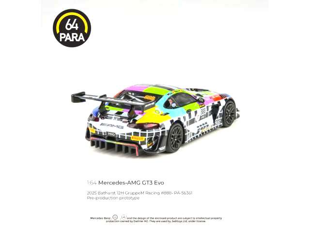 Mercedes-AMG GT3 #888 Bathurst 12H GruppeM Racing 2025 1:64 Para64