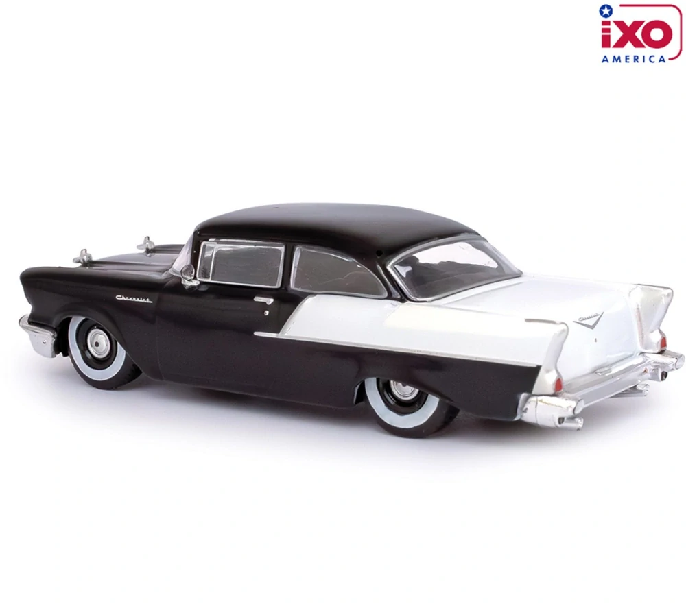 Chevrolet One-Fifty Sedan 1957 onyx black/india ivory 1:64 Ixo America