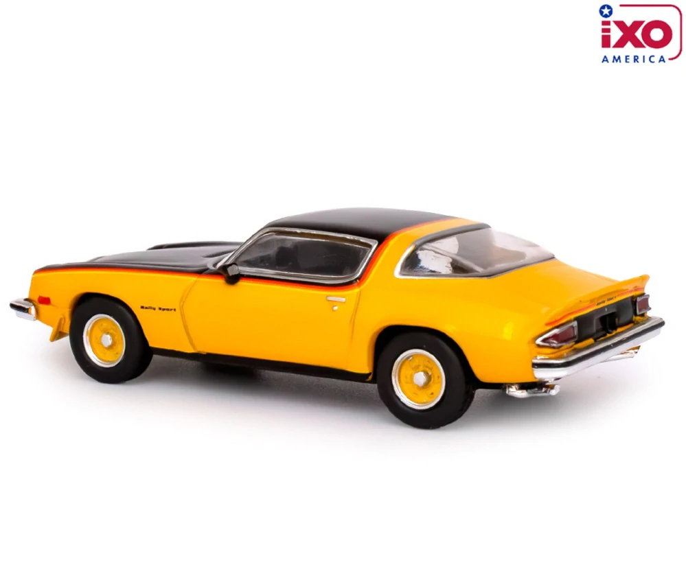Chevrolet Camaro Rally Sport 1976 bright yellow/black 1:64 Ixo America
