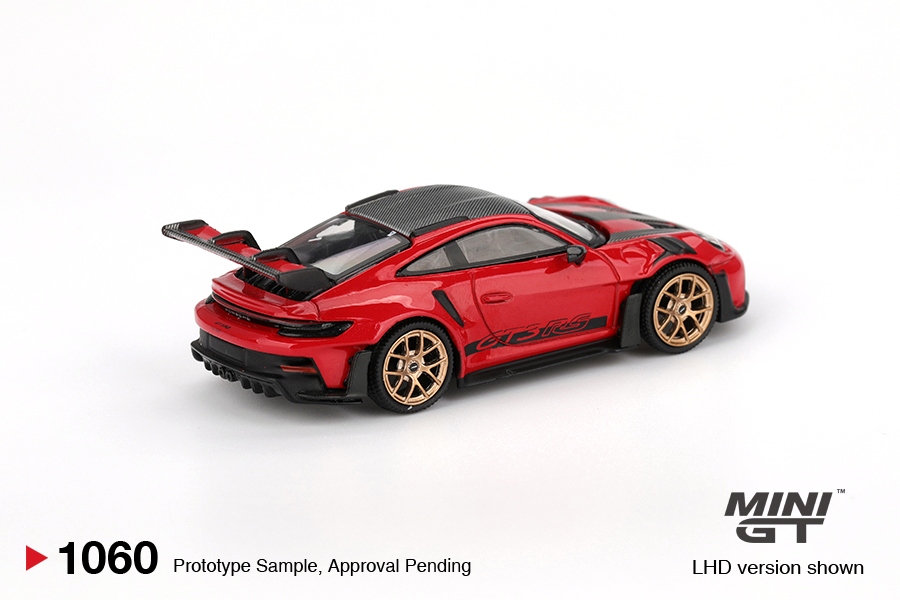Porsche 911 992 GT3 RS Weissach Package Guards red 1:64 Mini GT