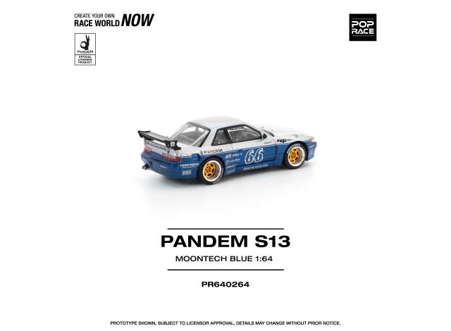 Pandem Silvia S13 moontech blue 1:64 Pop Race