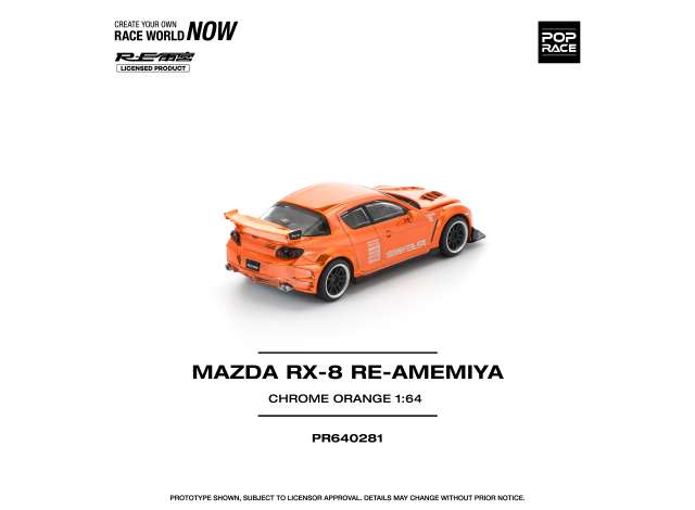 Mazda RX8 Re-Amemiya chrome orange 1:64 Pop Race