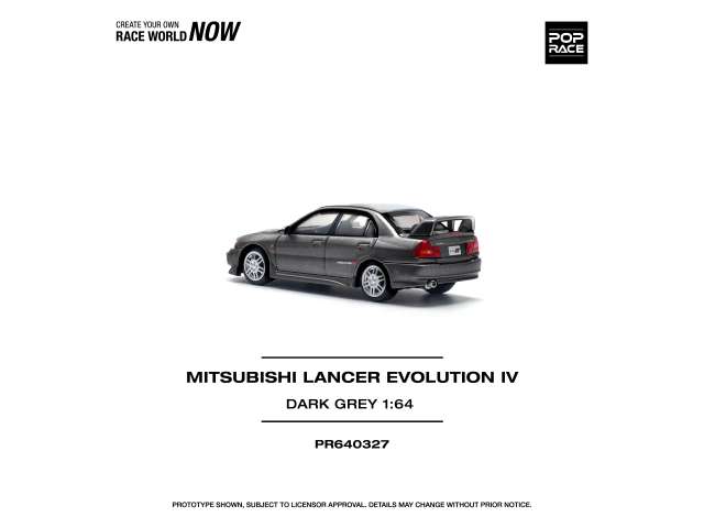 Mitsubishi Lancer Evolution IV dark grey 1:64 Pop Race