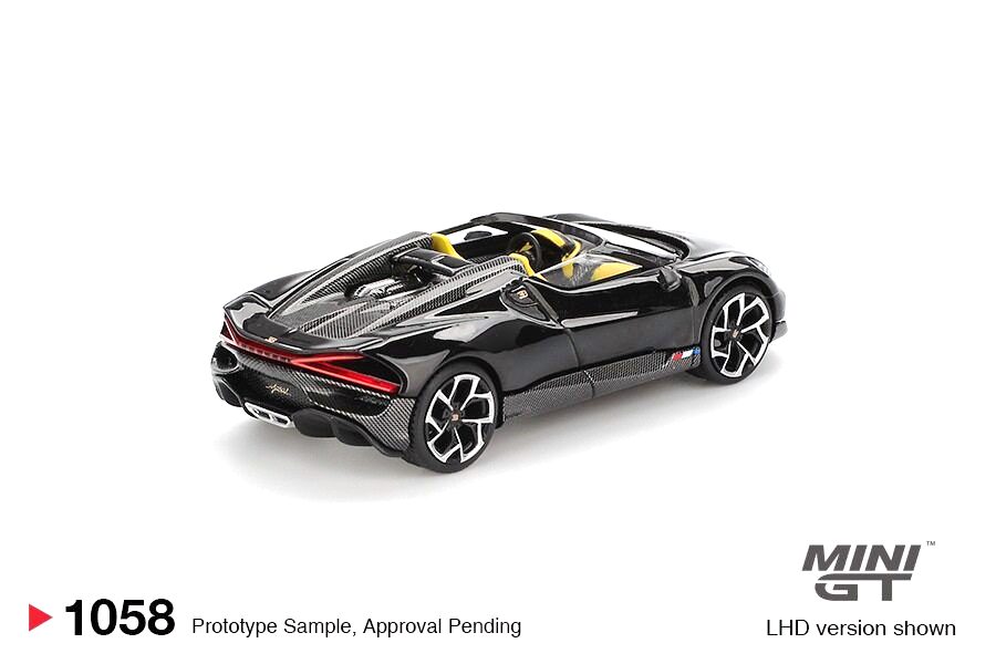 Bugatti W16 2024 Mistral Black 1:64 Mini GT