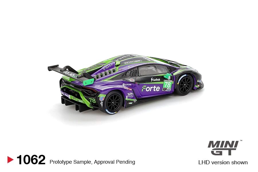 Lamborghini Huracán GT3 EVO2 #78 Forte Racing IMSA 24h Daytona 2024 1:64 Mini GT